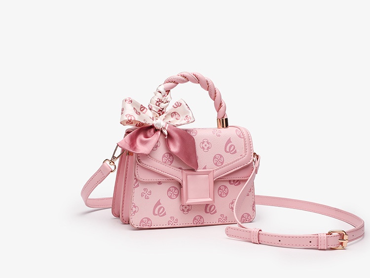 Light Luxury Adjustable Shoulder Strap Bag New Pink Embossed Crossbody Handbag